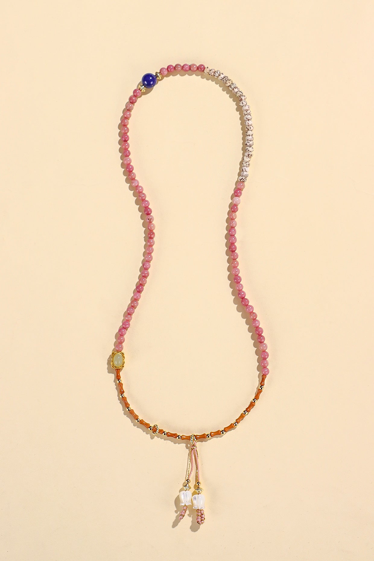 Planderful Fortune's Favor Bracelet – Elegant Chinese Rose Stone Design