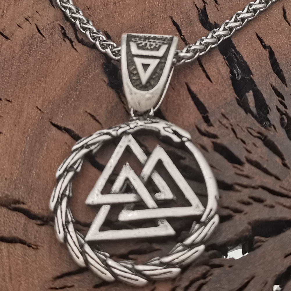 Viking Celtic Knot Titanium Steel Necklace for Men - Norse Legacy Collection