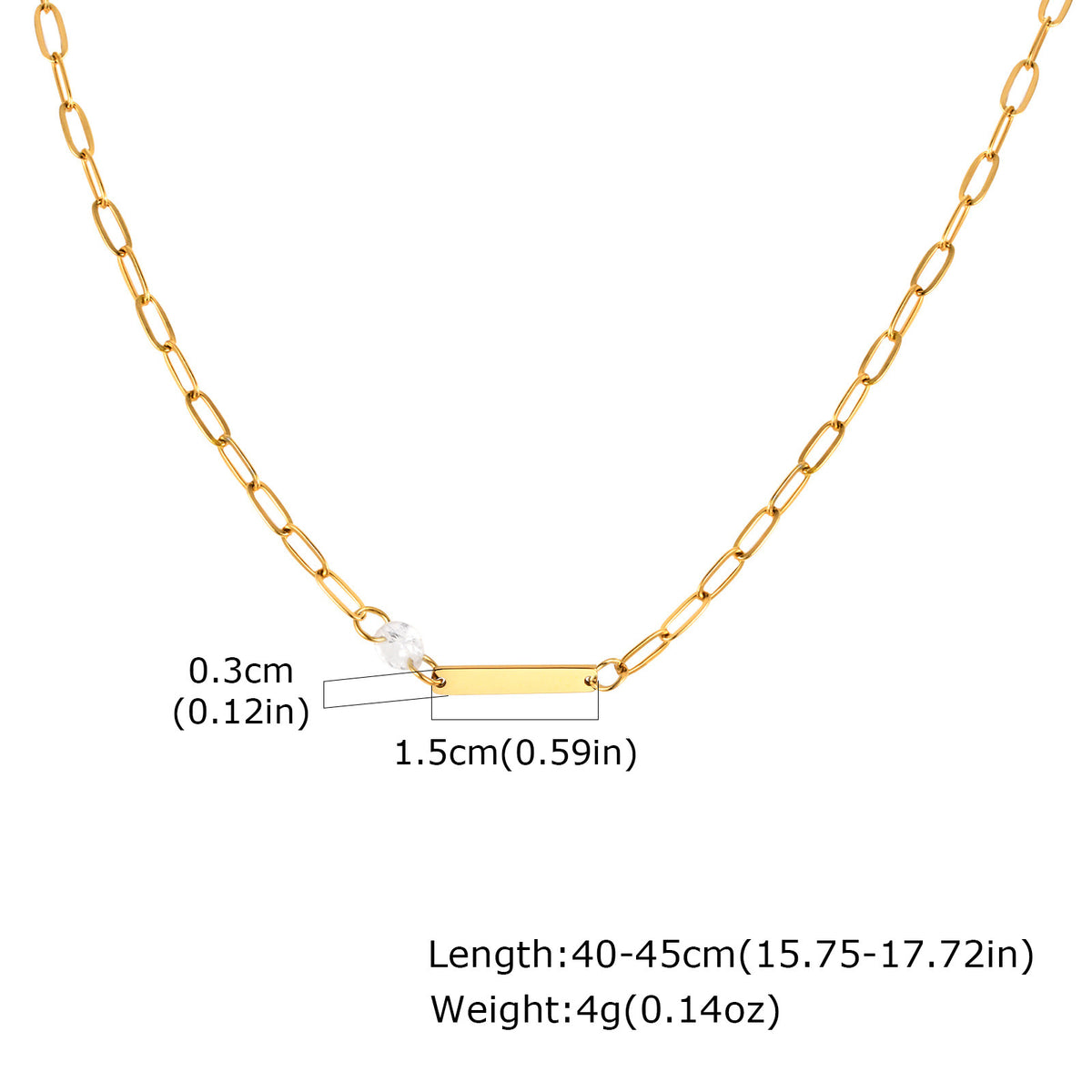Ladies Gold Necklace Titanium Steel Europe & America