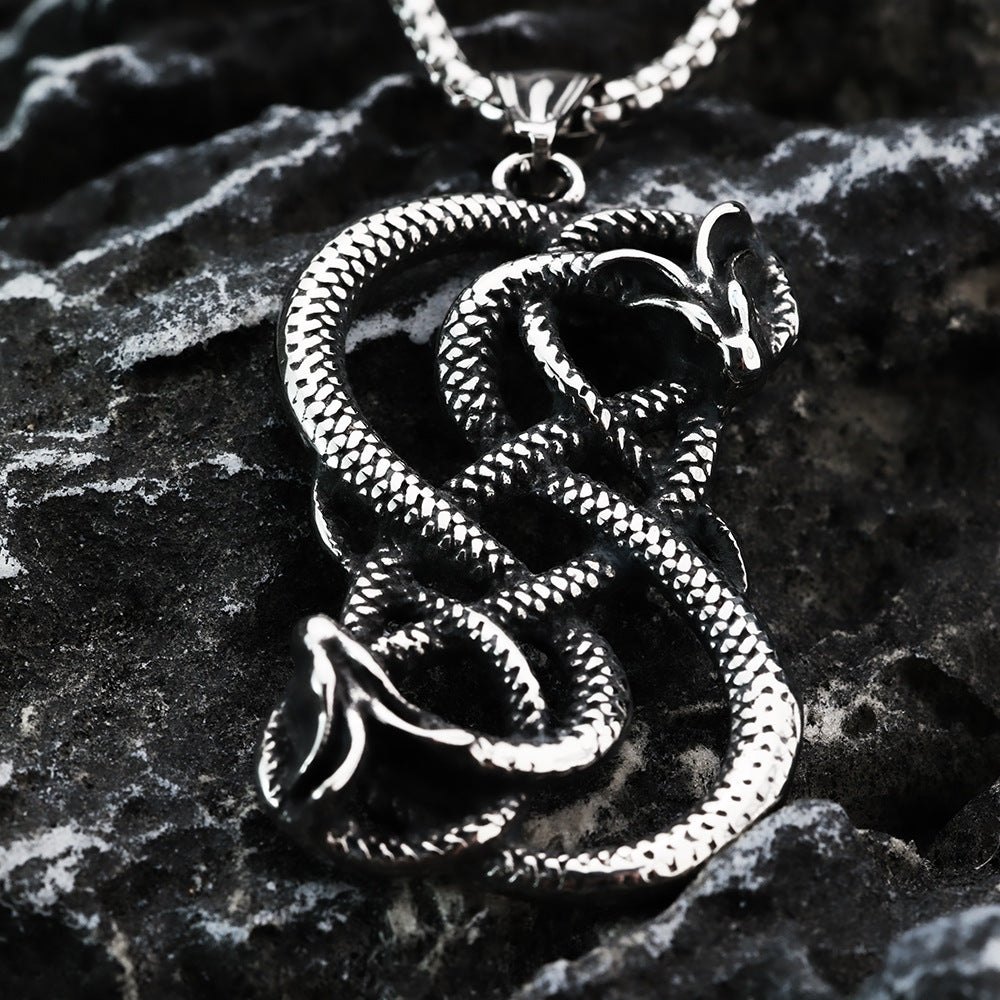 European And American Retro Stainless Steel Men's Pendant Necklace