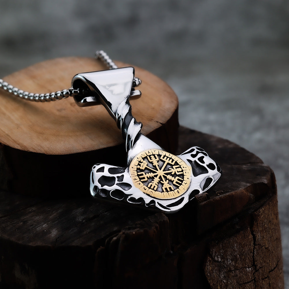 Nordic Viking Pirate Anchor Pendant Men's Stainless Steel Jewelry