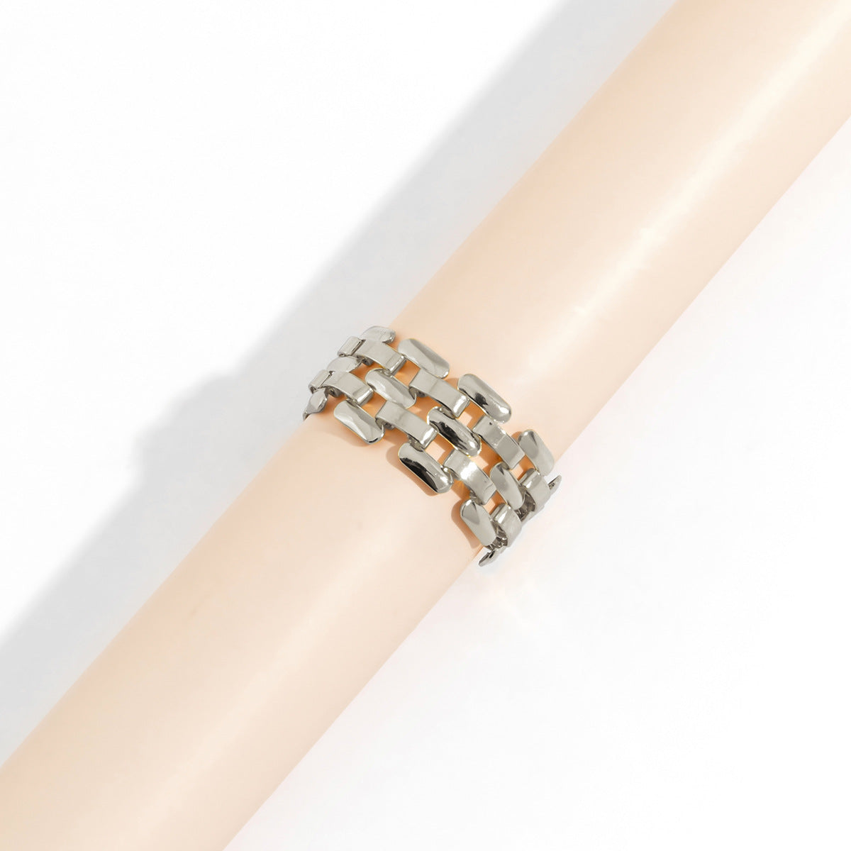 European and American Cross-border Jewelry Decoration Xin Creative Watch Strap Single Layer - Women's Metal Square Collar Necklace