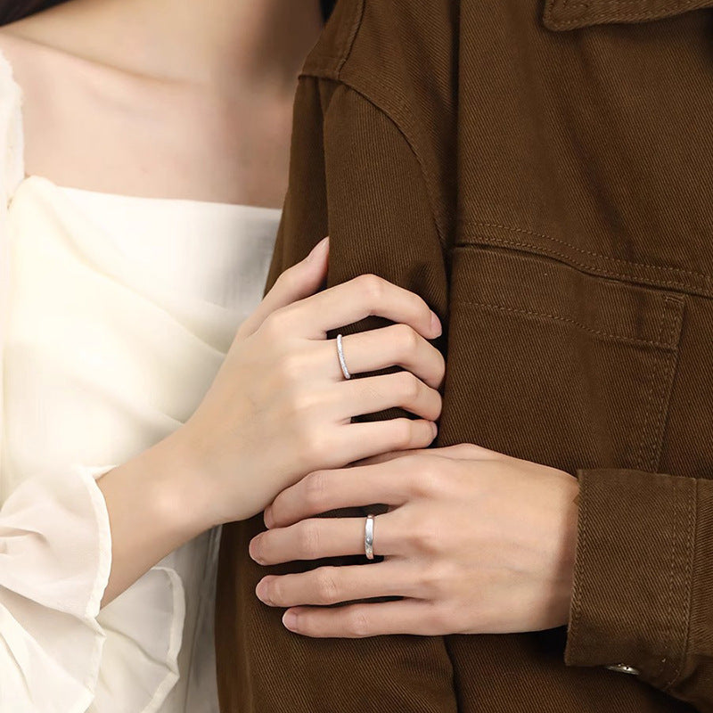 Planderful Sterling Silver Gypsy Couple Ring Open Adjustable For Him And Her Versatile Everyday Style