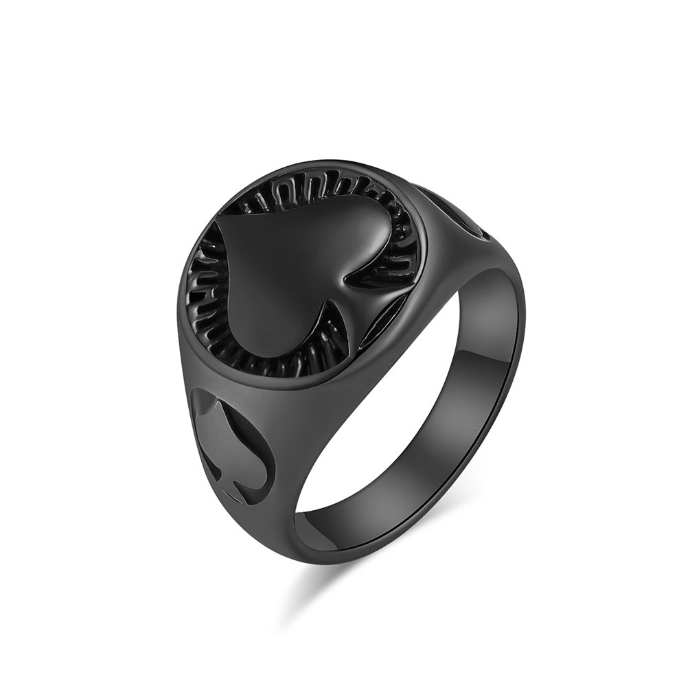 Steel Ring – Vintage Punk Spade