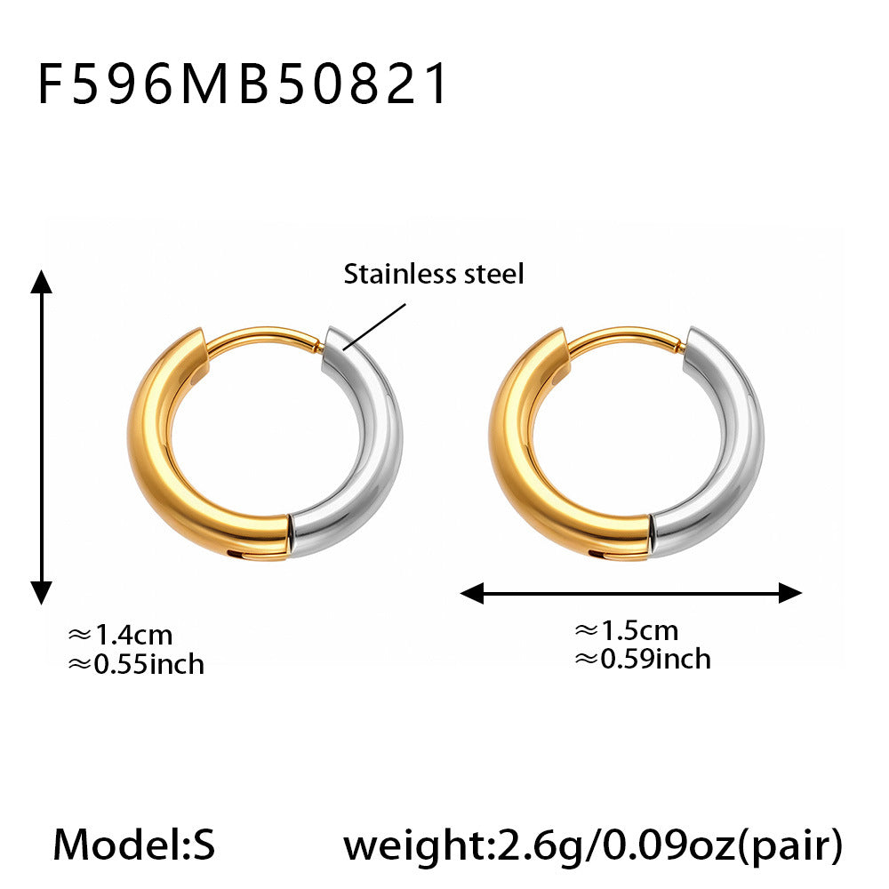 Planderful Minimalist Stainless Steel Circle Earrings Unisex