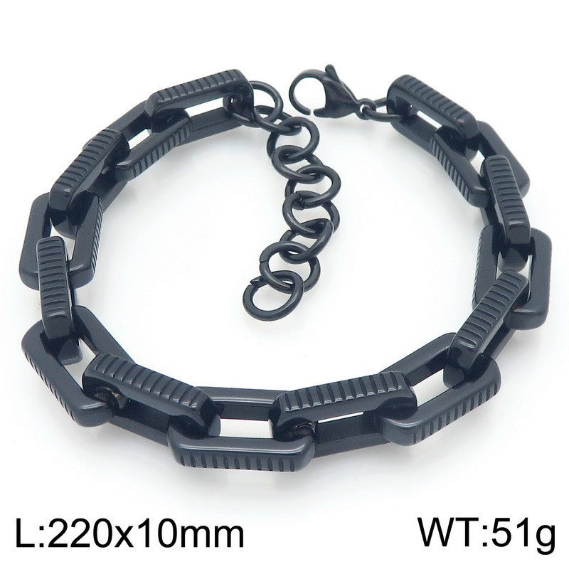 Planderful Hip Hop Locomotive Bracelet For Men Adjustable