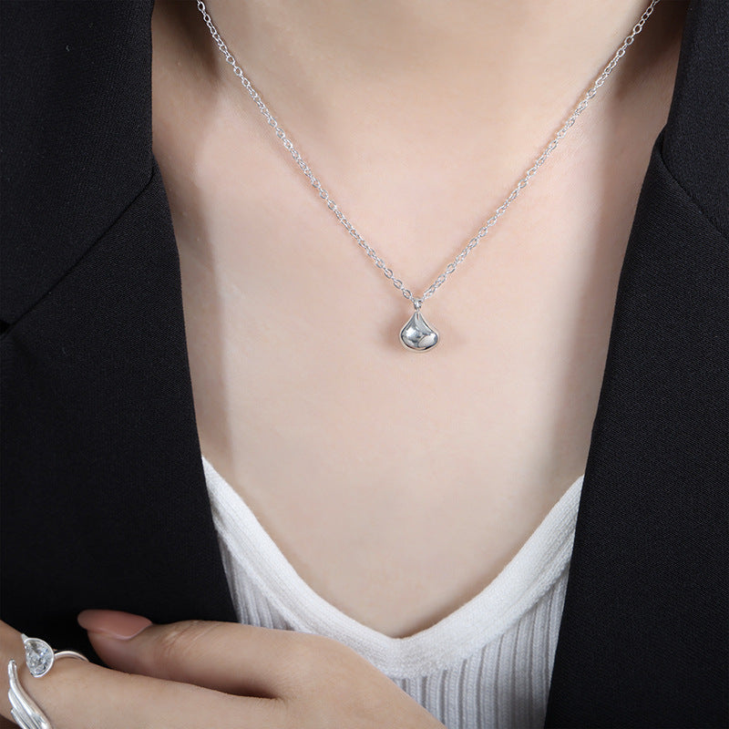 Chic Geometric Design Titanium Necklace with Gold Plating