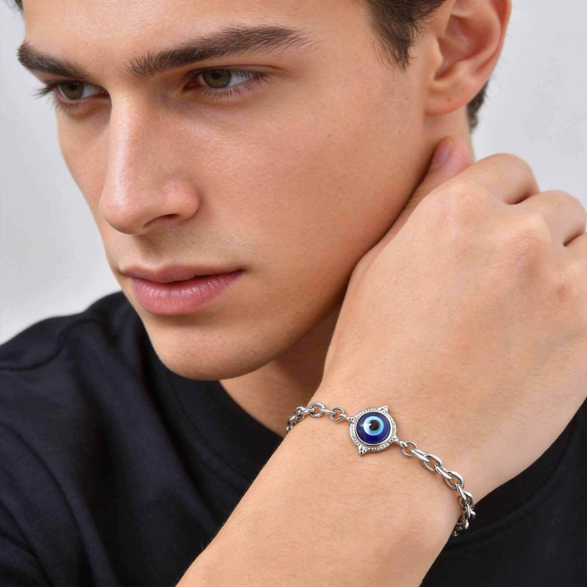 Devil's Eye Stainless Steel Bracelet for Men