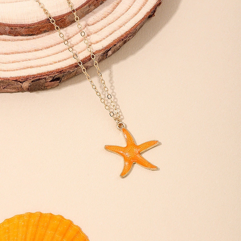 Sweet Starfish Pendant Necklace - Summer Vibes