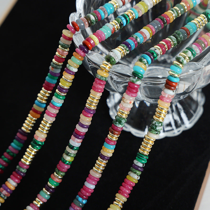 Luxurious Handcrafted Natural Stone Beaded Necklace for Women