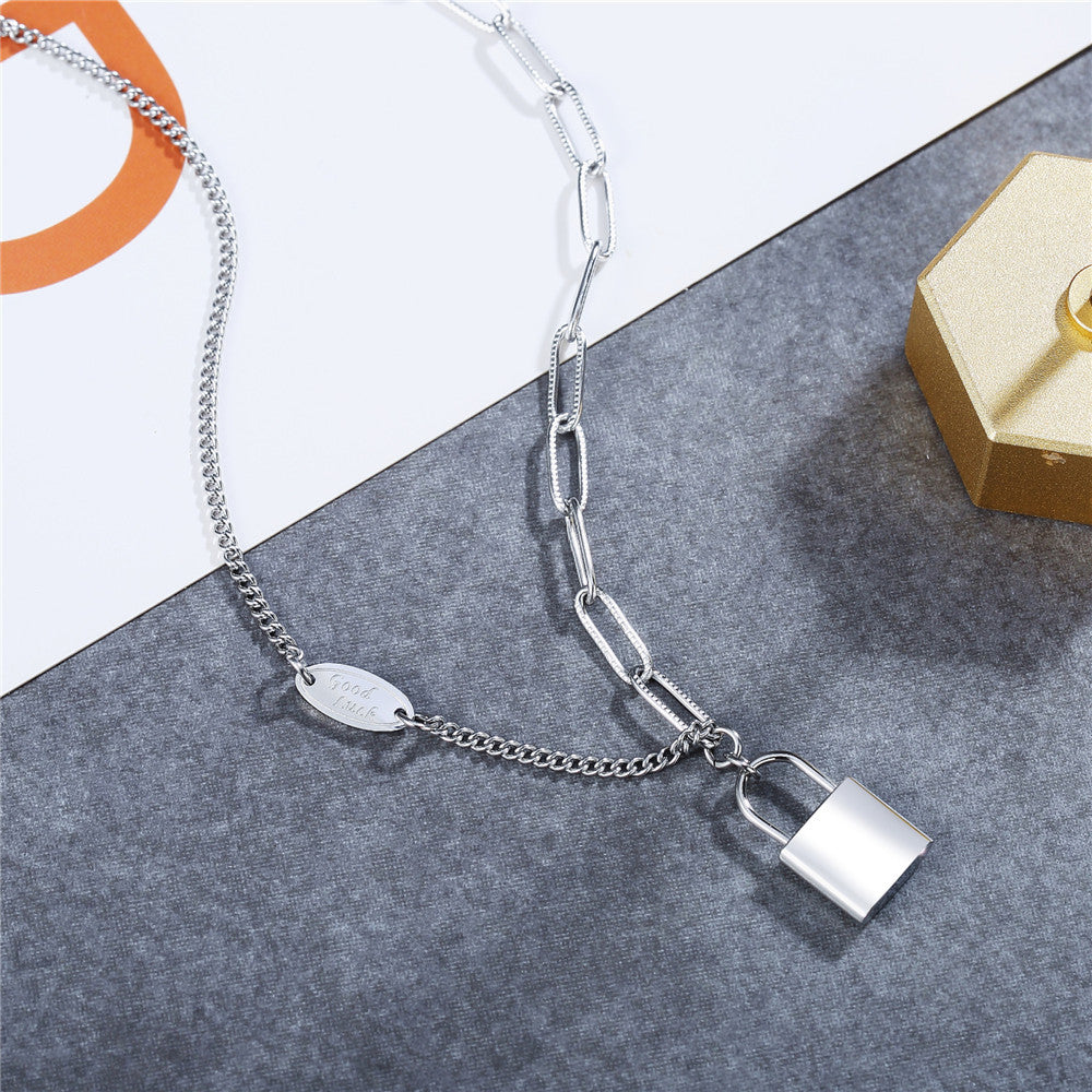 Planderful Titanium Steel Necklace Unisex Minimalist Clavicle Chain Durable Everyday Wear