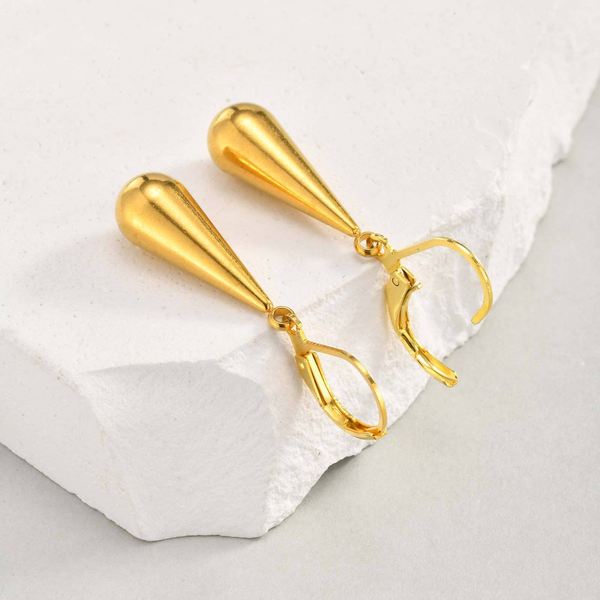 Polished Gold-Tone Statement Earrings