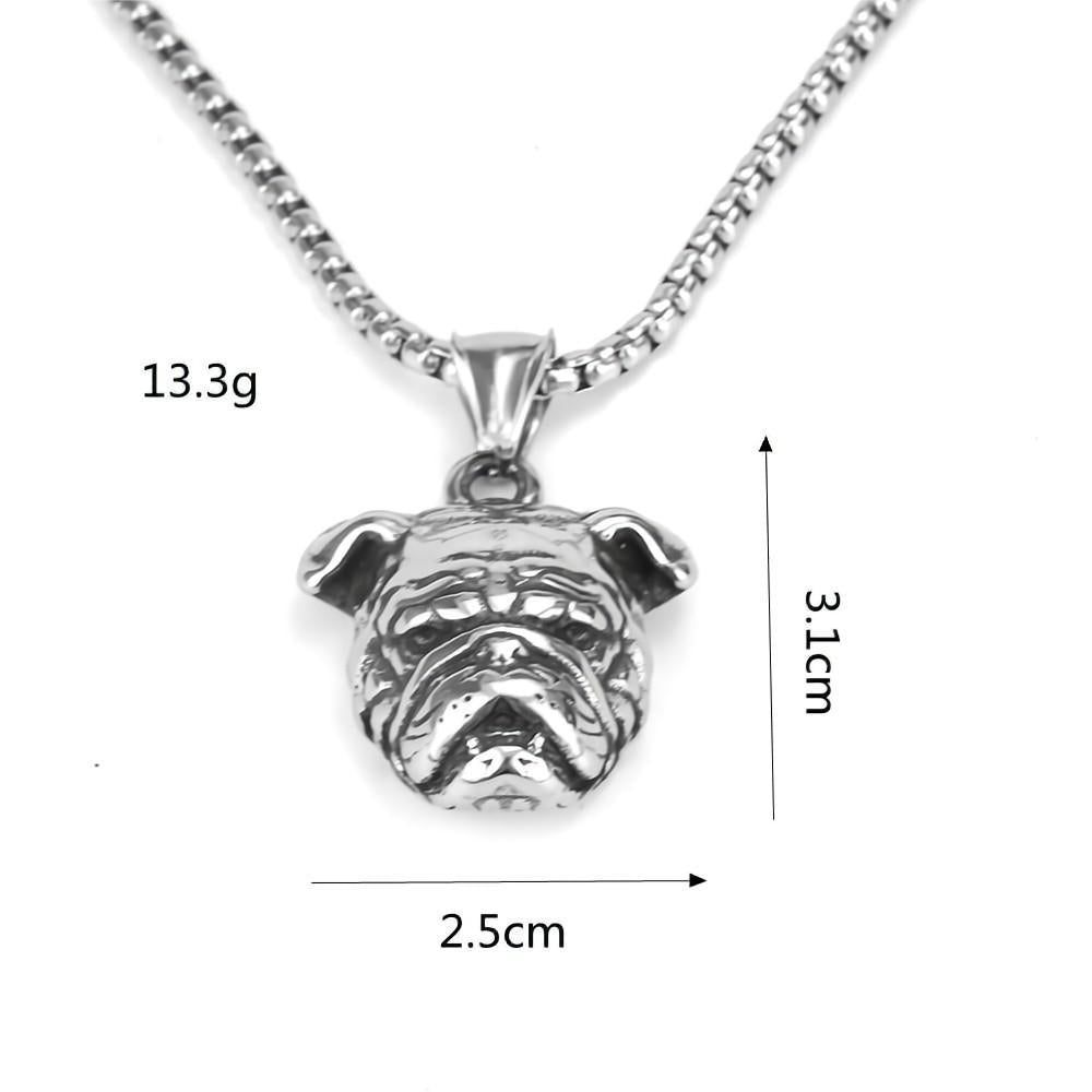 Planderful Everyday Genie Dog Pendant Necklace Durable Titanium Steel Hip Hop Style For Men