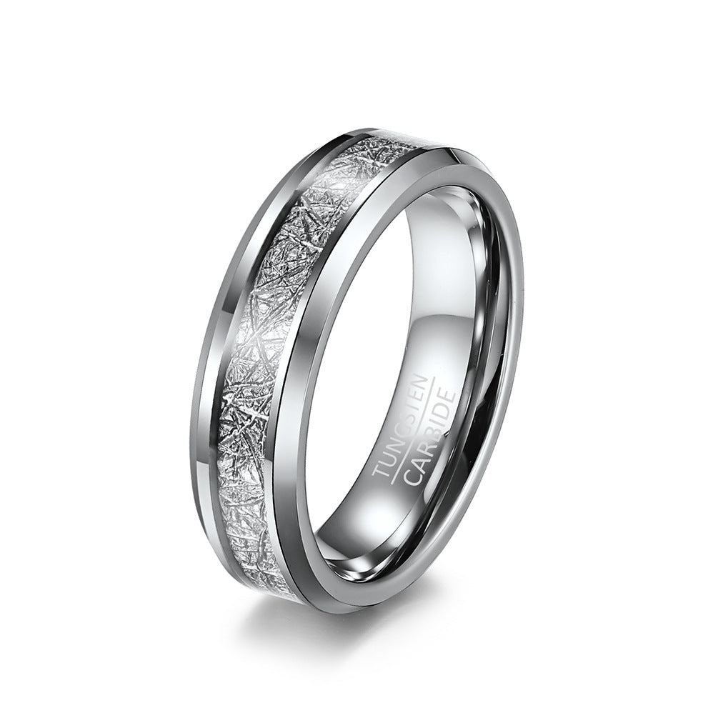 Amazon 4/6/8mm Double Beveled Ice Silk Tungsten Steel Ring