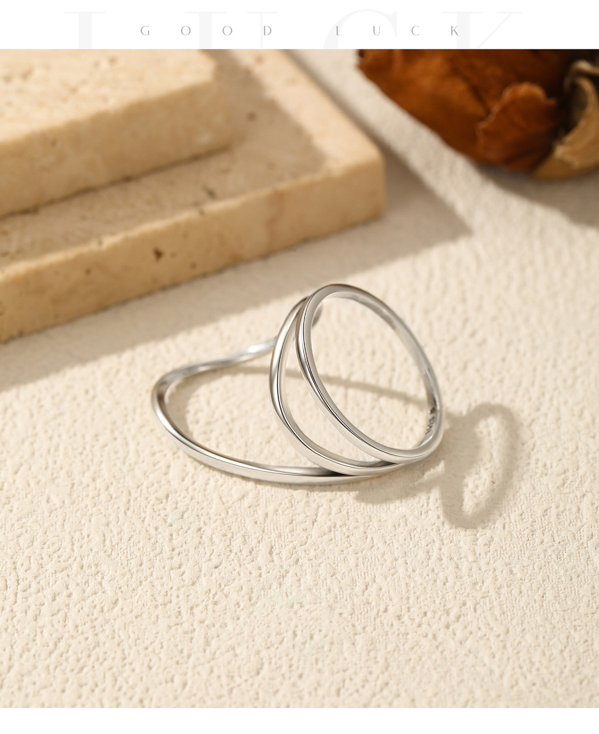 925 Sterling Silver Irregular Geometric Ring
