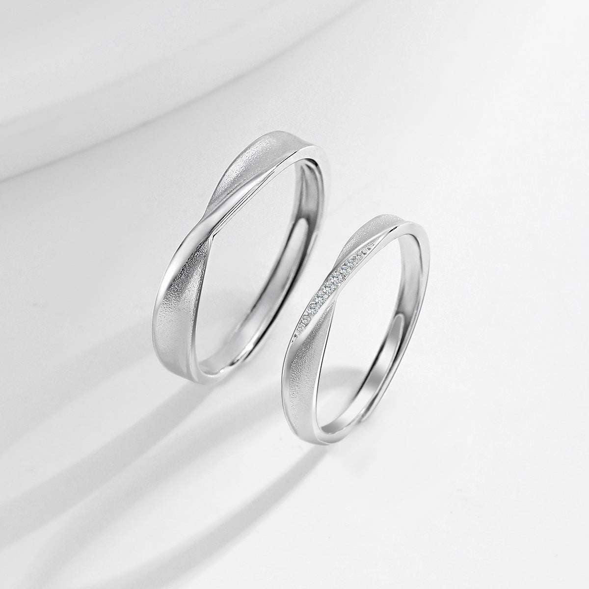 Planderful Eternal Love Couple Ring 925 Sterling Silver – Niche Design Light Luxury Gift