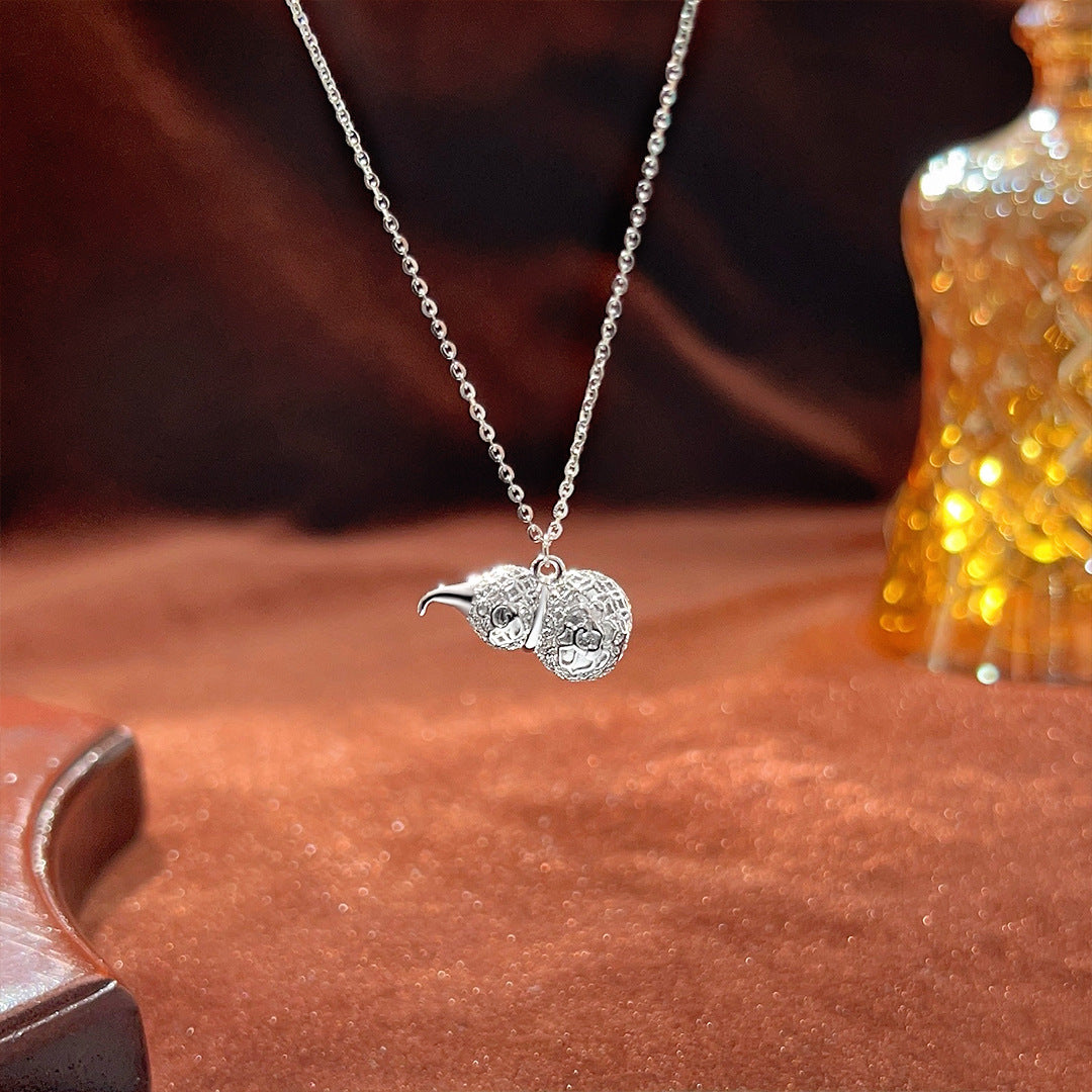 New Fashion S925 Sterling Silver Gourd Fulu Necklace Trendy