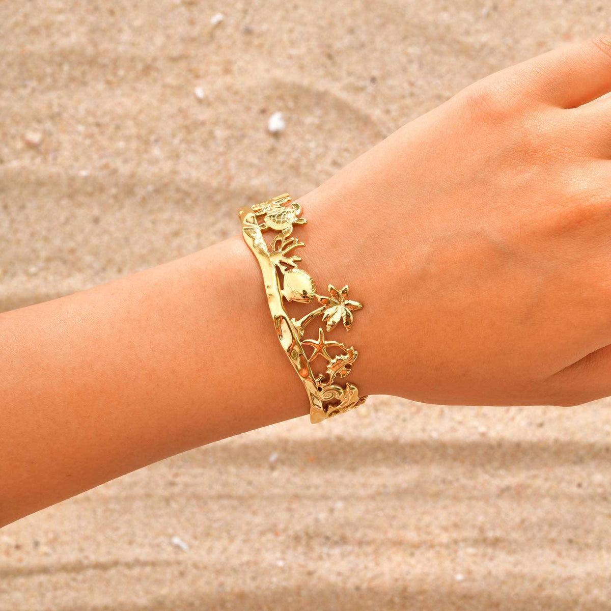 Shell Adjustable Vintage Stainless Steel Bracelet Unisex