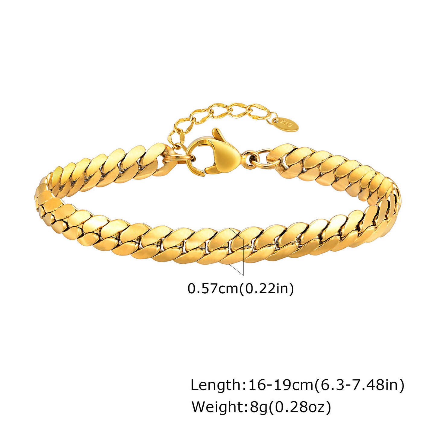 Stylish And Simple Stainless Steel Women's Gold Bracelet Cross-Border
