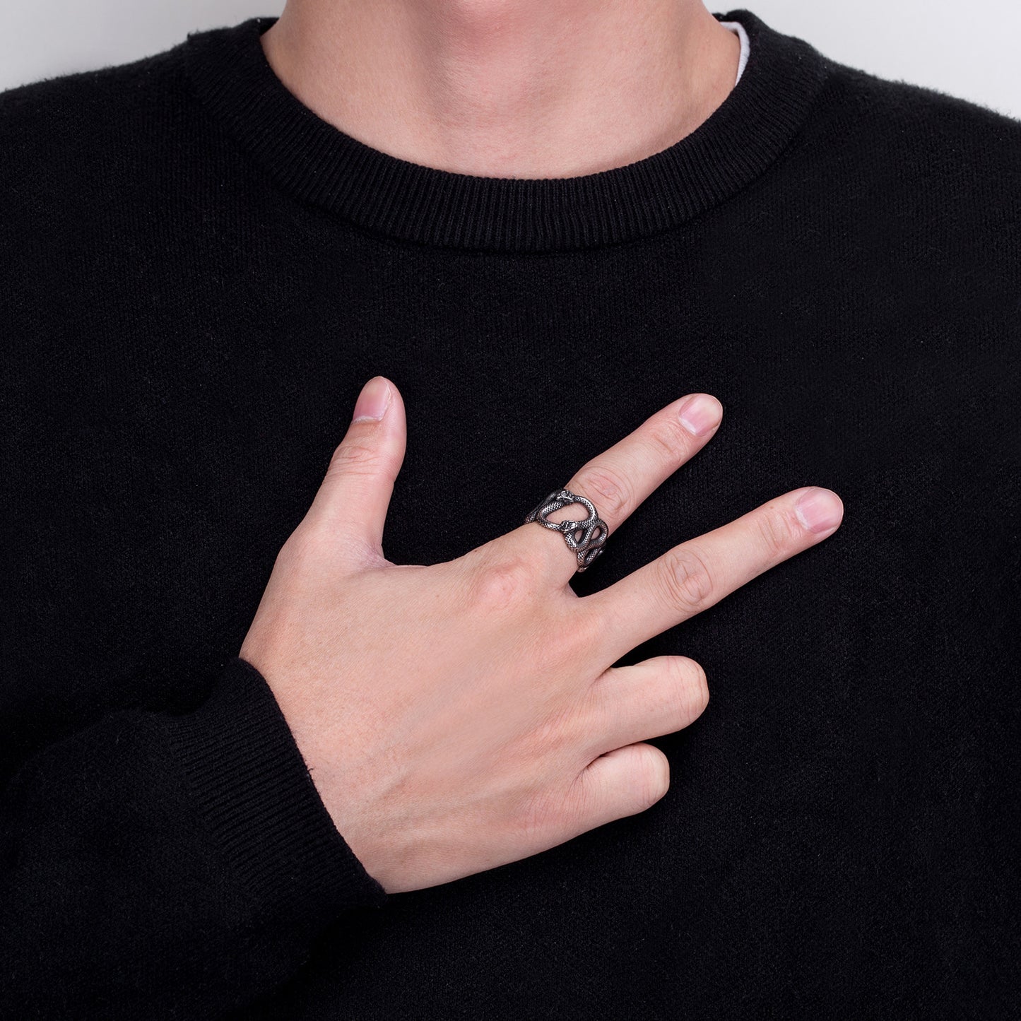 Steel Ring – Statement Hip Hop Snake Ring For Men By Planderful Everyday Genie Collection