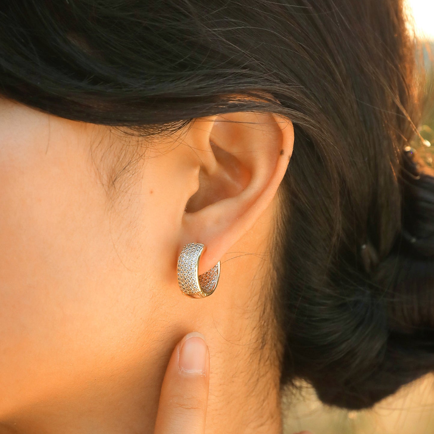 Earrings Gypsy Zircon C Gold Women's Fashion Accessories