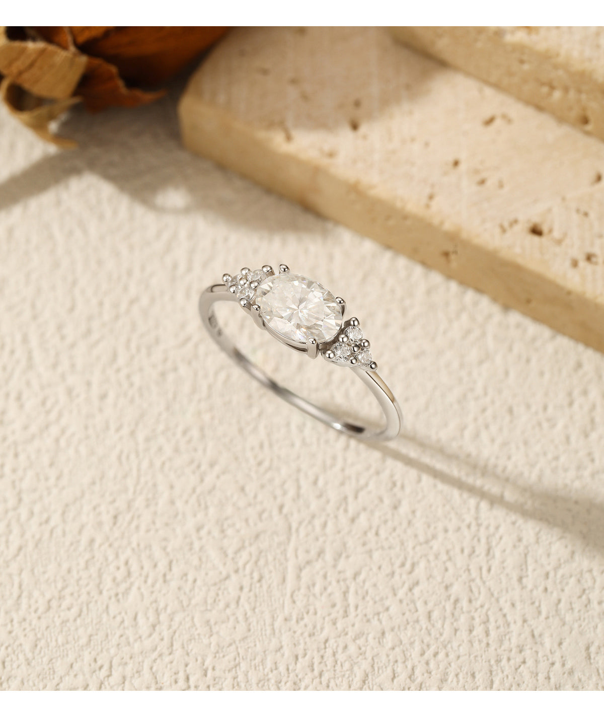 S925 Sterling Silver Brilliant Moissanite Solitaire Ring