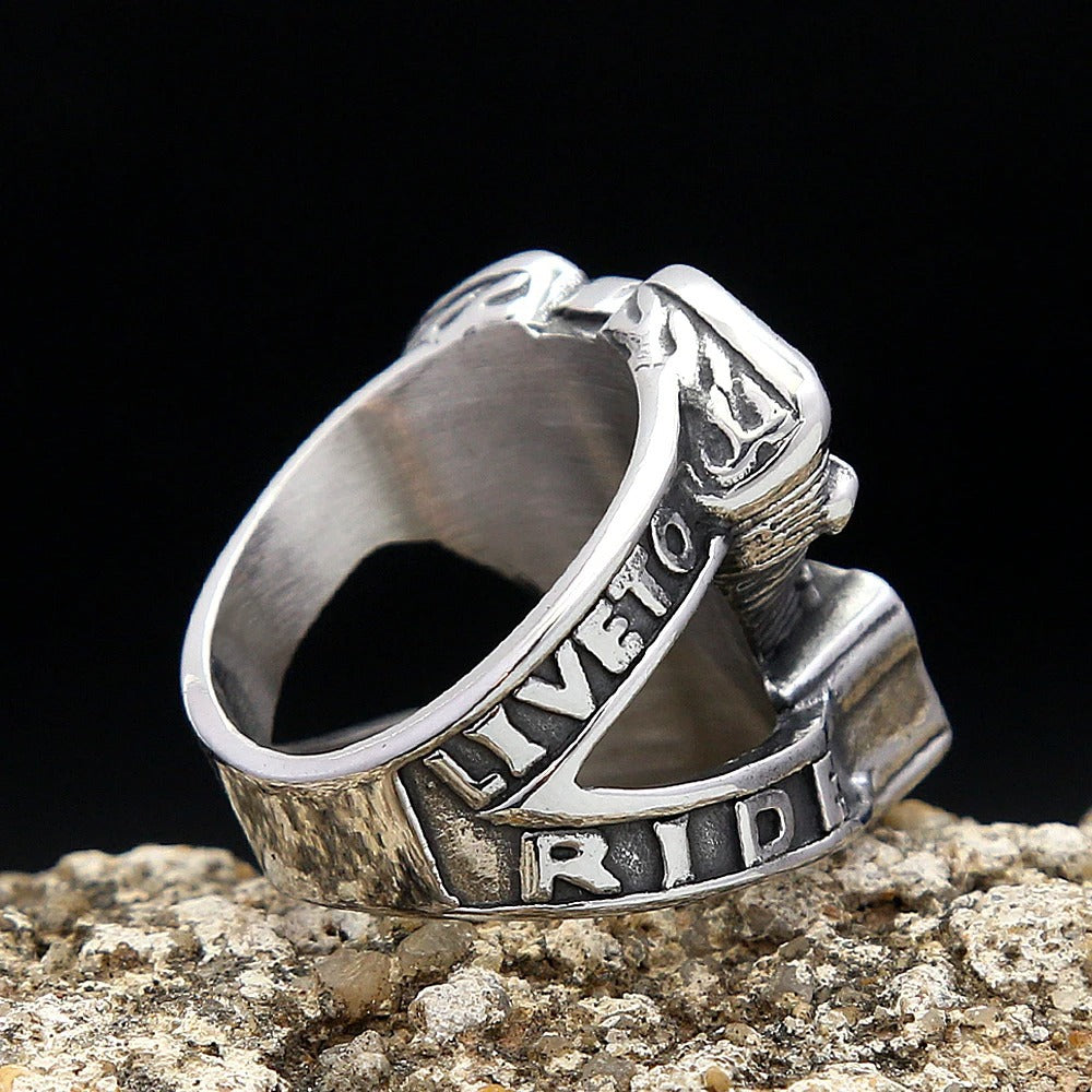 Vintage Skull Stainless Steel Men's Ring