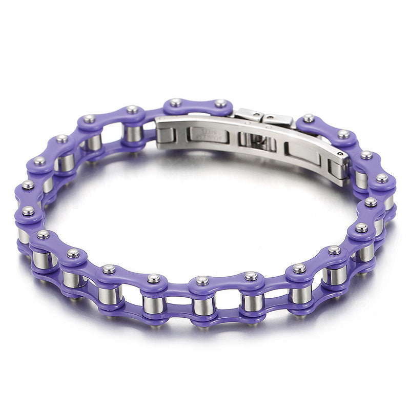 Titanium Steel Men's Bracelet with Multicolor European and American Fashion Touch