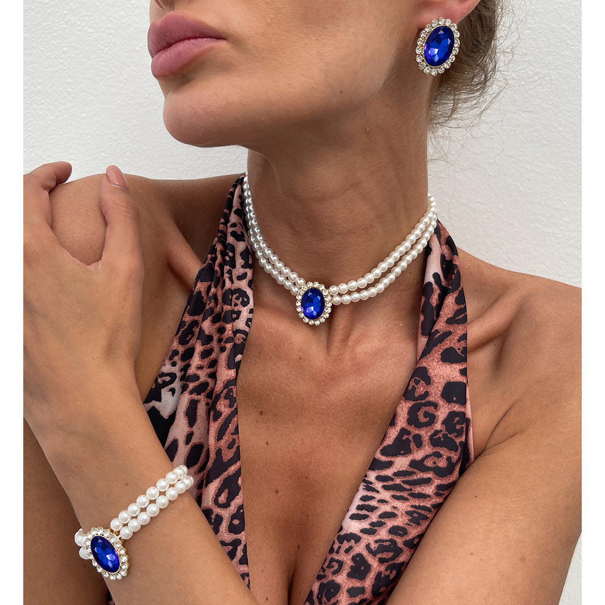 Planderful Vienna Verve Collection – Elegant Retro Pearl and Zircon Jewelry Set