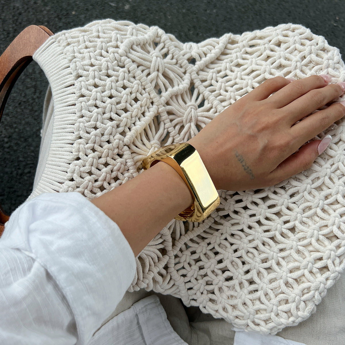 Planderful Vienna Verve Personalized Polygonal Bracelet For Women Statement Piece