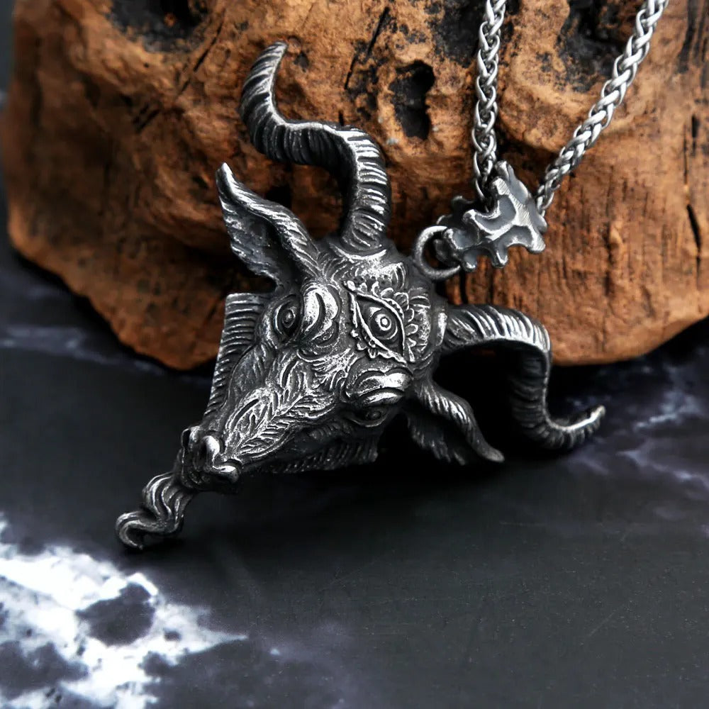 Punk Evil Eye Stainless Steel Men's Pendant Necklace