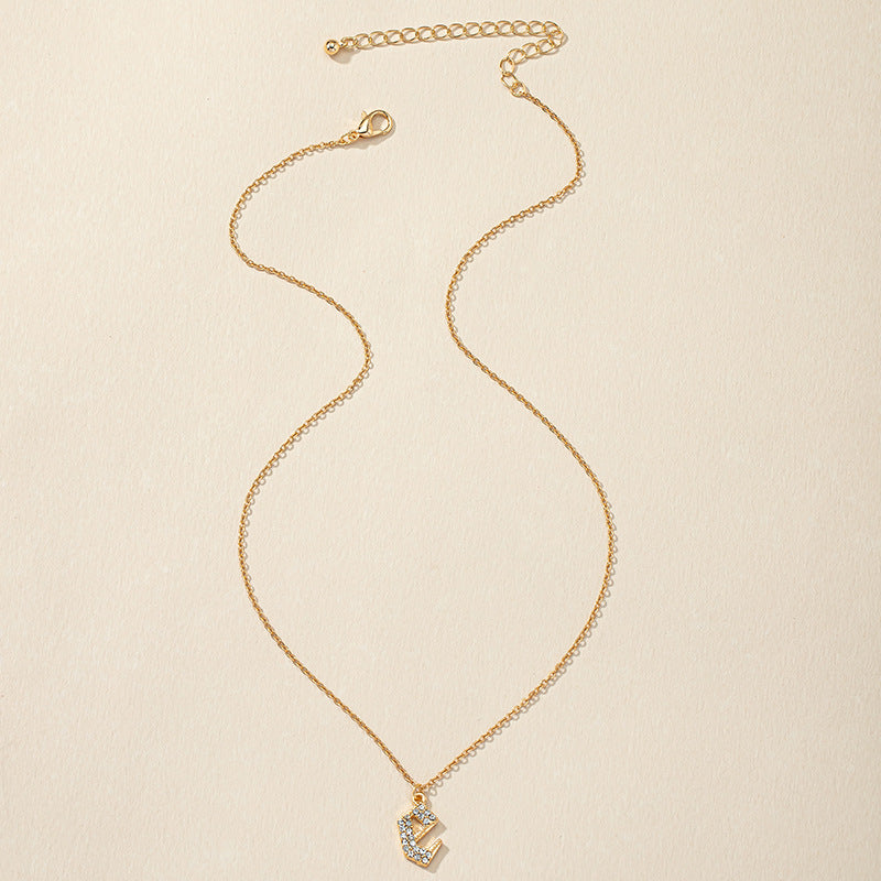 European and American Cross-Border Jewelry Collection: Vienna Verve Metal Necklace with Luxury Letter Design