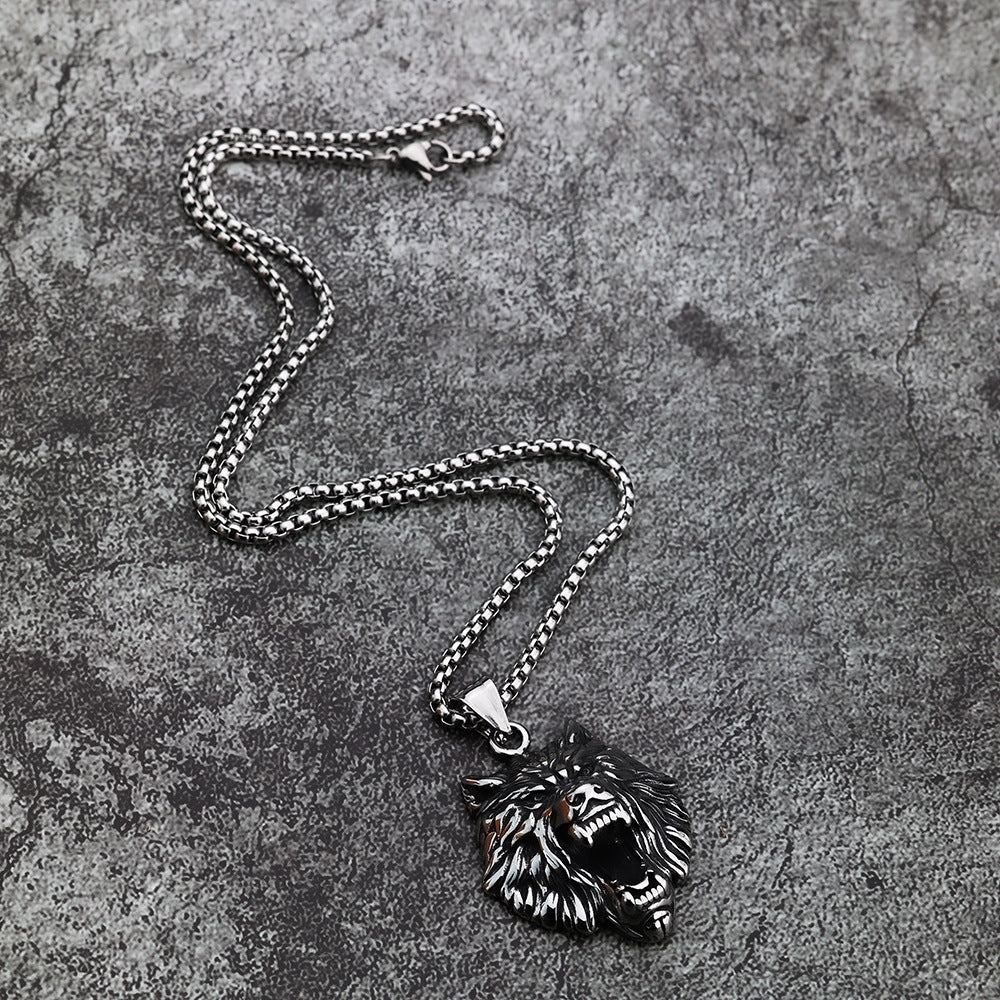 Cross-Border New Products Nordic Viking Pendant Wolf Head Jewelry