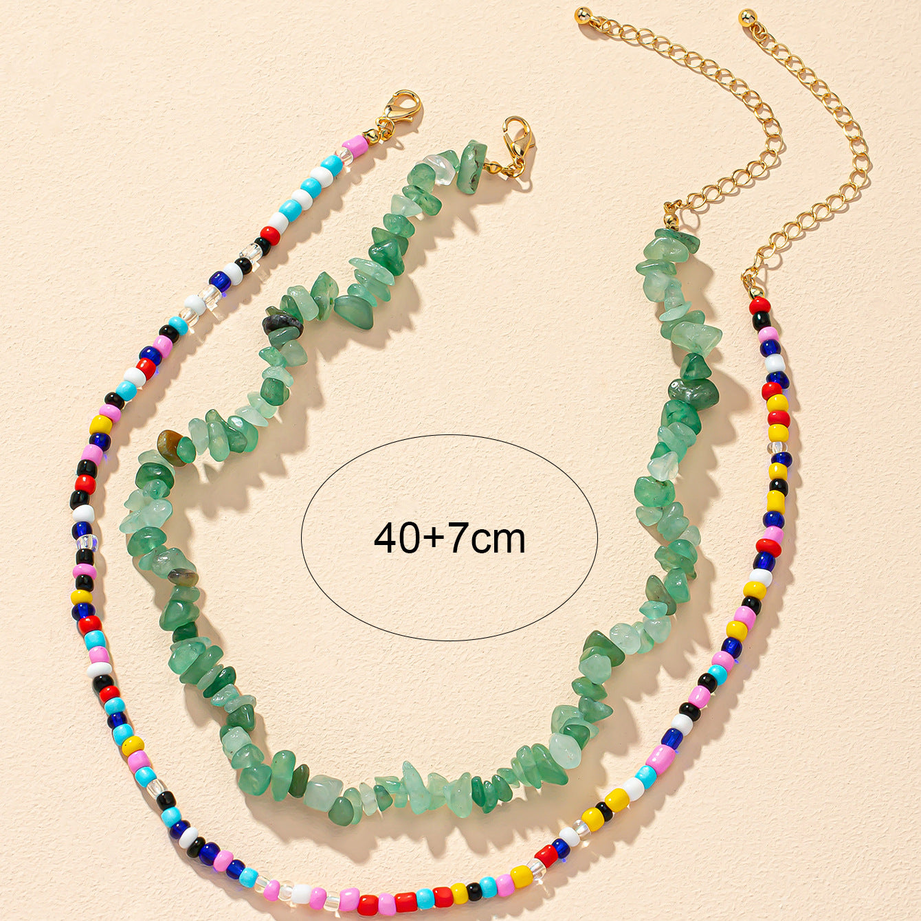 European & American Style Stone Bead Necklace Set - Vienna Verve Collection