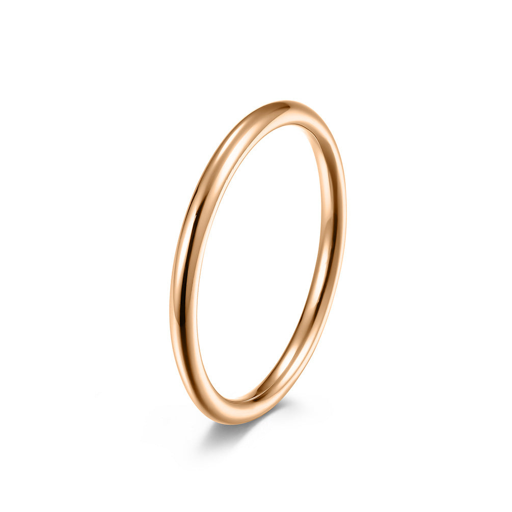 Minimalist Stainless Steel Round Wire Ring Unisex