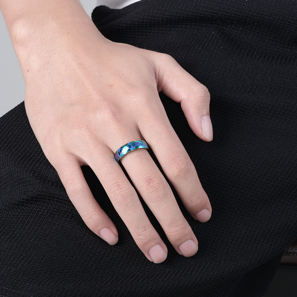 European And American Style Football Fans Stainless Steel Ring