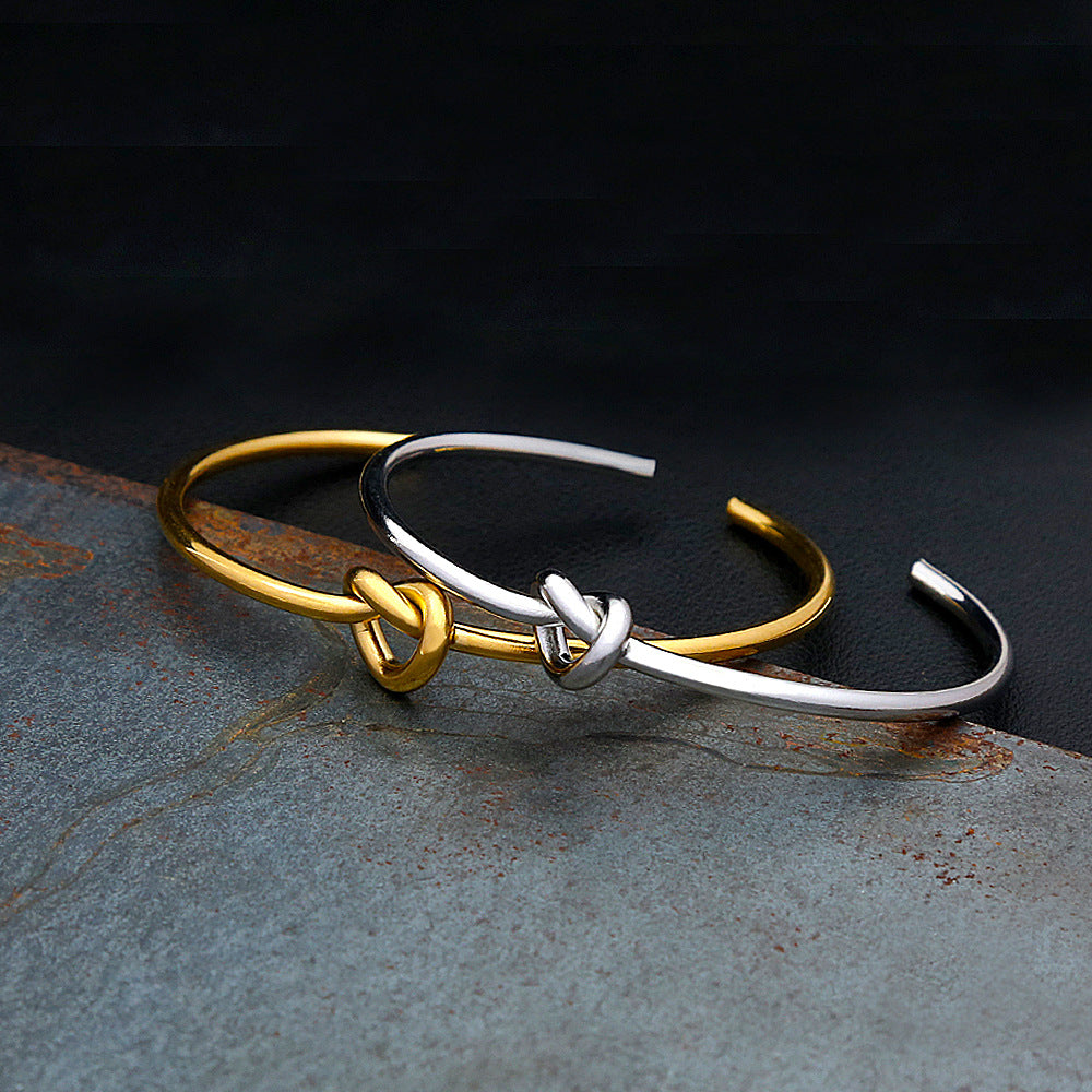 Cross-Border Amazon Stainless Steel Open Knot Bracelet Jewelry