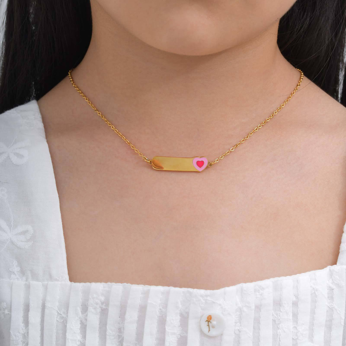 Stainless Steel Cross Heart Necklace