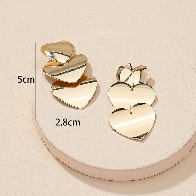 Niche Design Internet Celebrity Love Earrings - Vienna Verve Collection