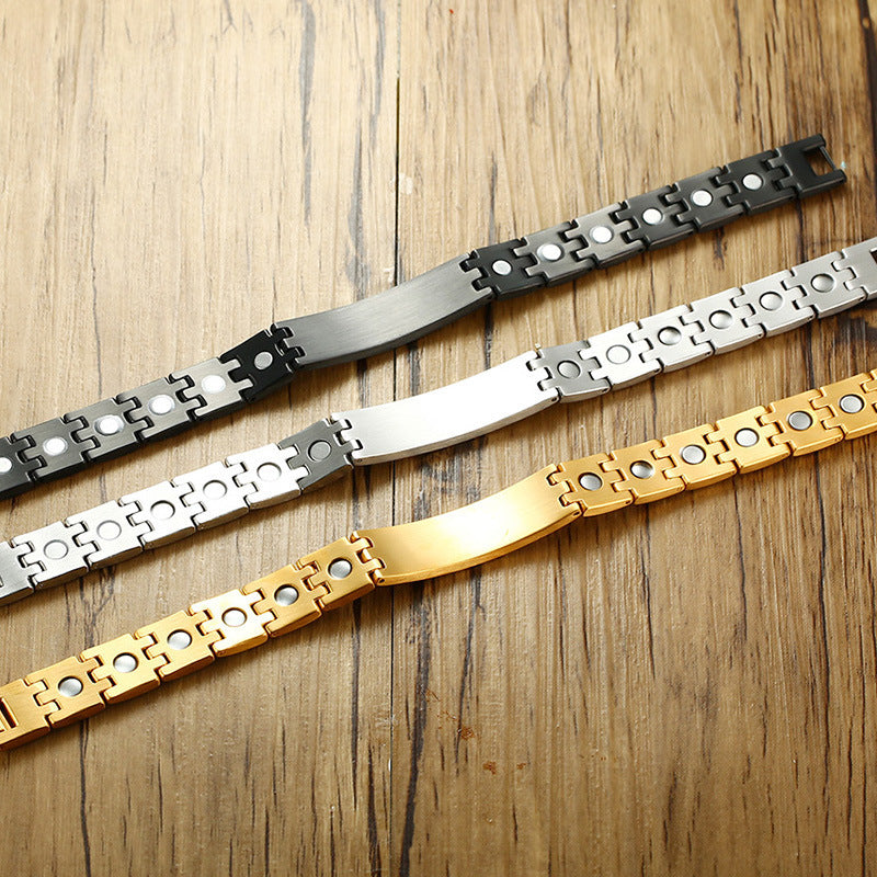 Cross-Border E-Commerce Jewelry Titanium Steel Bracelet Men