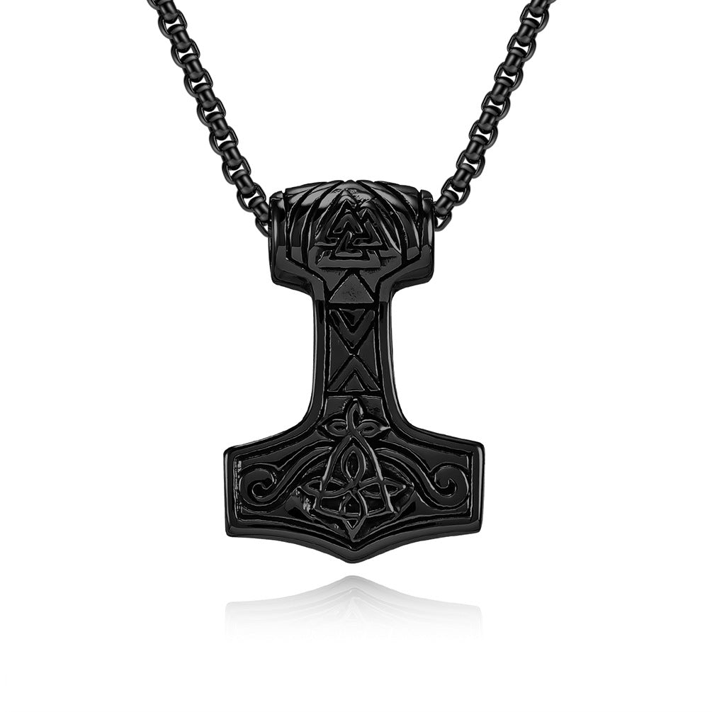 Cross-Border Amazon Nordic Style Viking Thor's Hammer Necklace