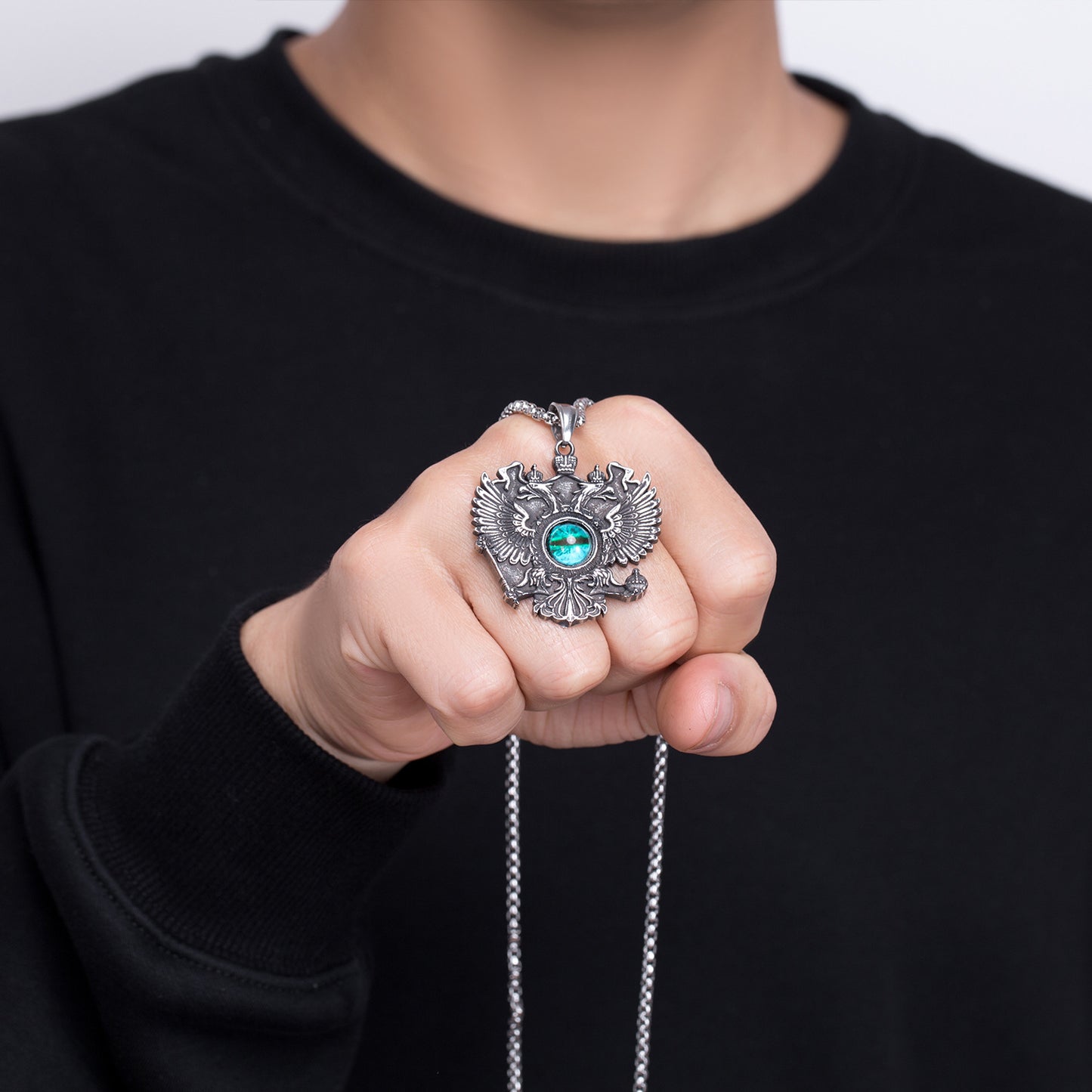 Steel Necklace - Vintage God's Eye Pendant Necklace For Everyday Style And Boho Chic