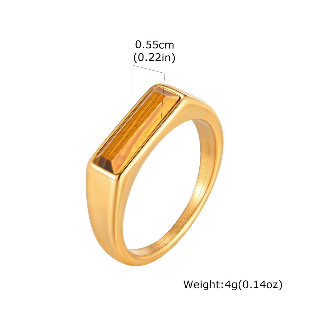 Planderful Men Turquoise Tigers Eye Ring Stainless Steel