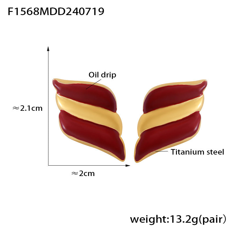 Planderful Geometric Color Matching Drip Earrings For Women