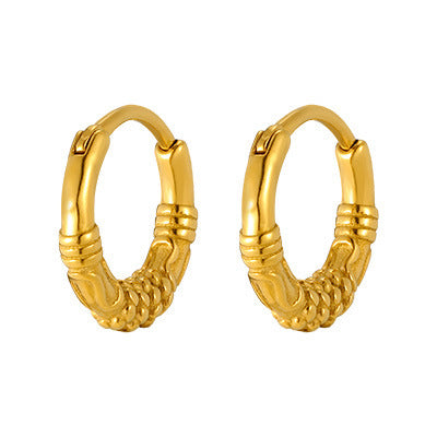 Geometric Punk Single Earrings — Gold or Silver