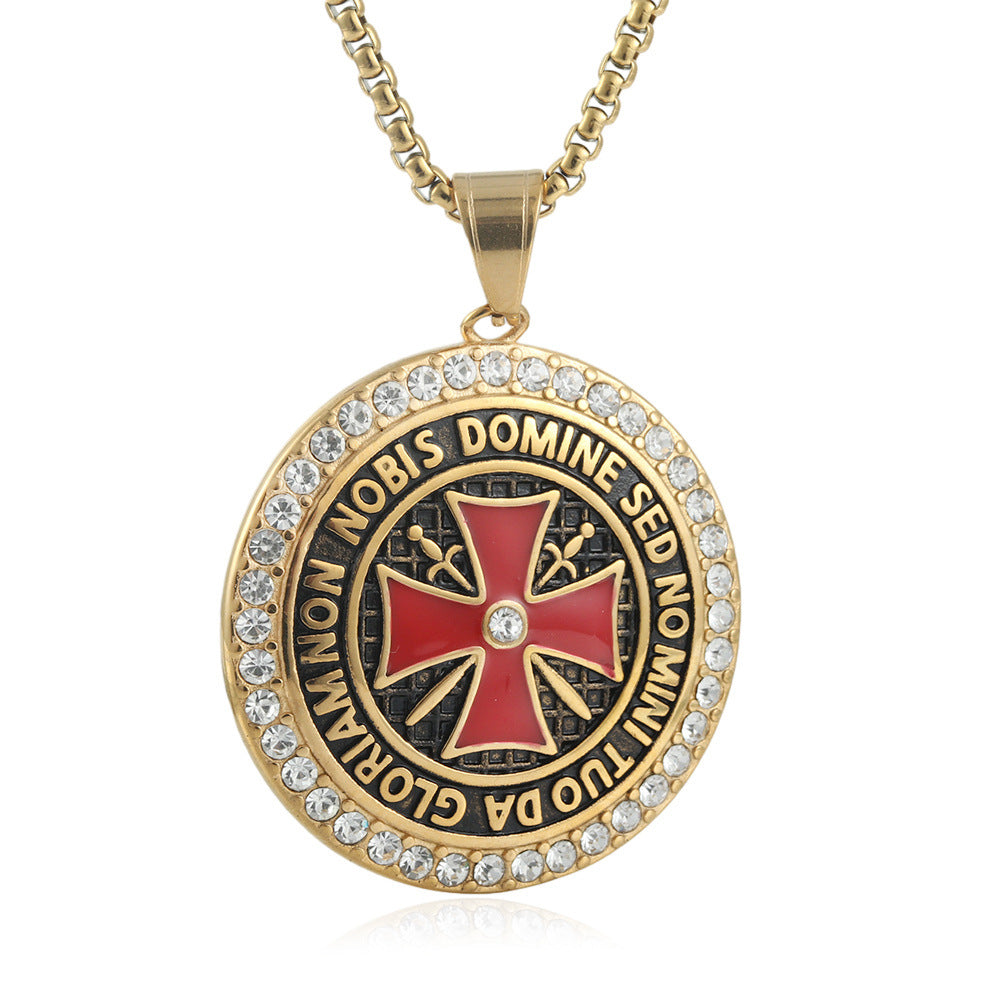 European And American Stainless Steel Cross Pendant For Men