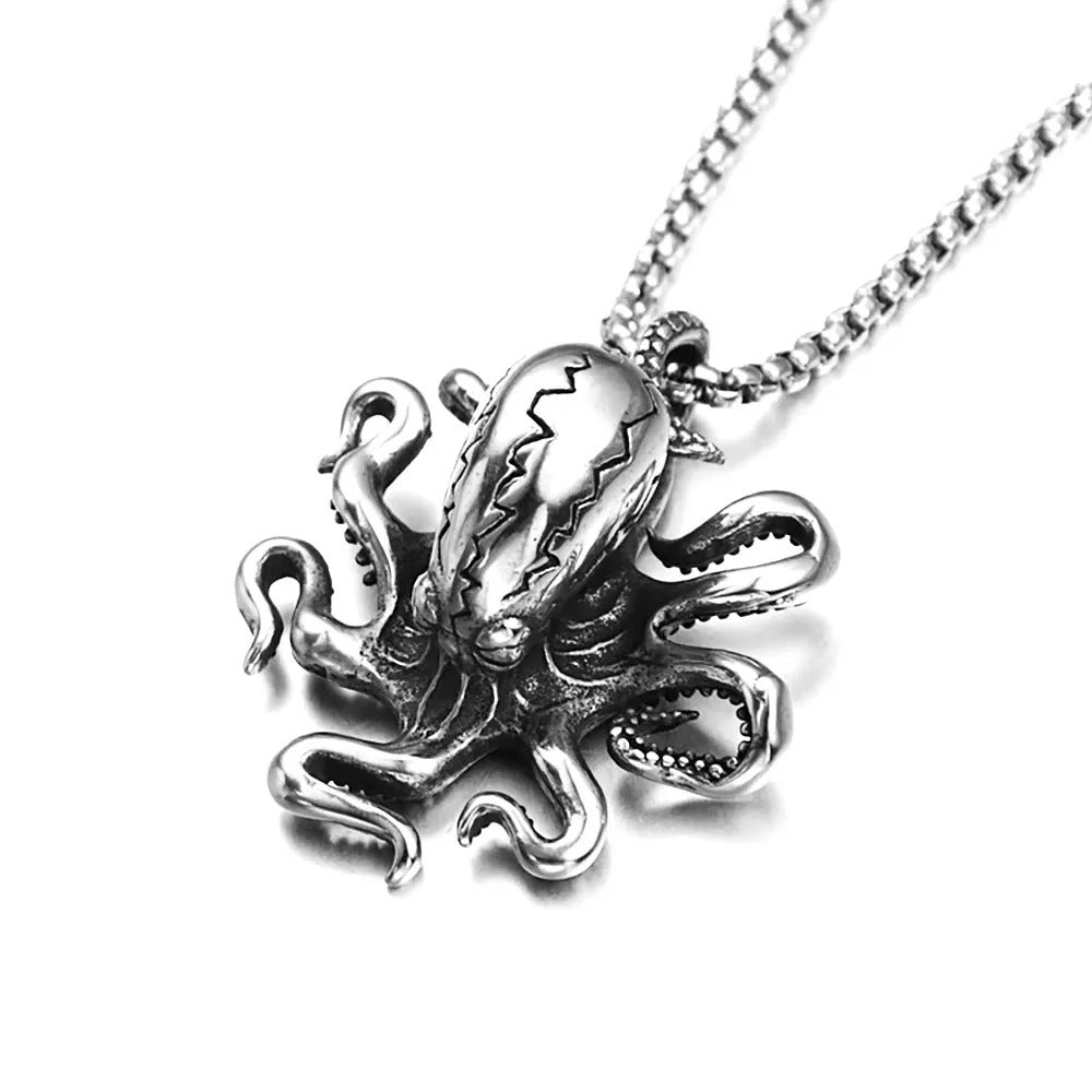 Vintage Octopus Stainless Steel Men's Ring