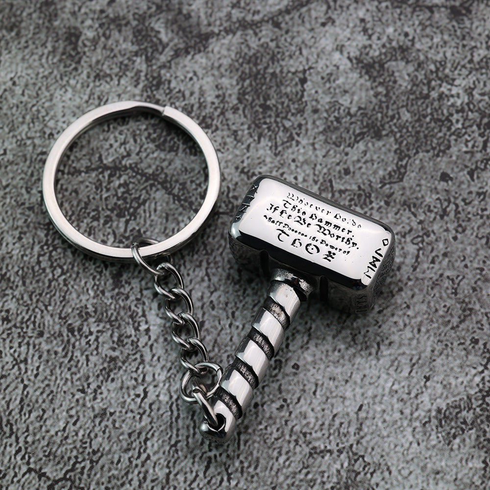Planderful Thunder Hammer Pendant Necklace Titanium Steel Unisex Norse Legacy Jewelry For Men Women