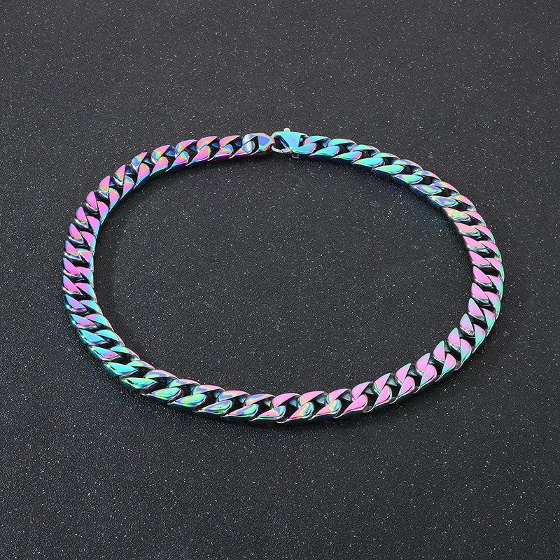 Planderful 15mm Titanium Steel Cuban Chain Necklace For Men