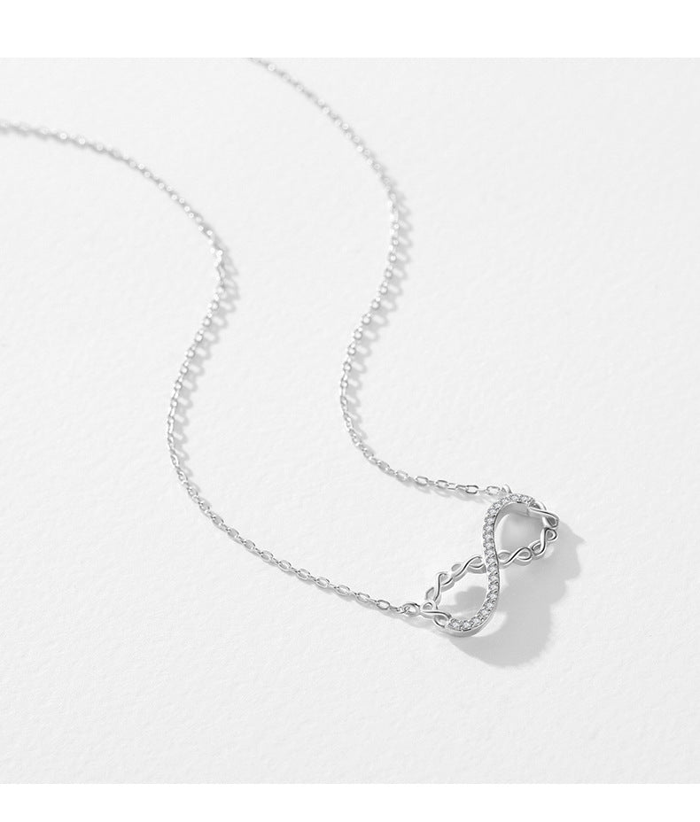 S925 Sterling Silver Mobius Necklace with Female Niche Design - Symbol of Endless Love and Elegance